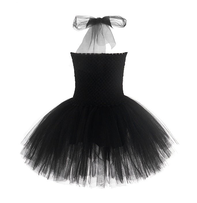 Girls Halloween Skeleton Bride Inspired Tutu Dress