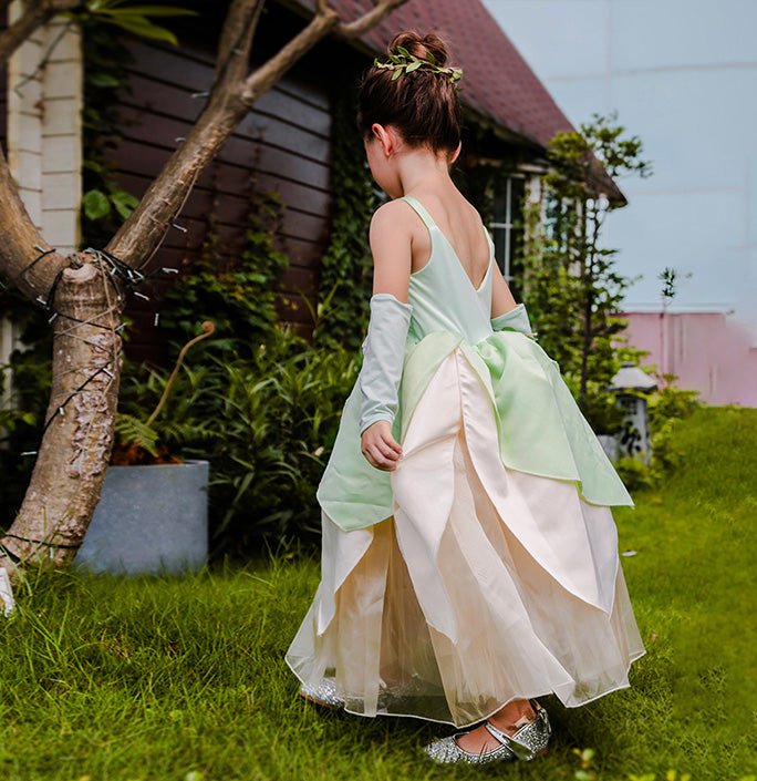 Girls Halloween Tiana Princess Dress