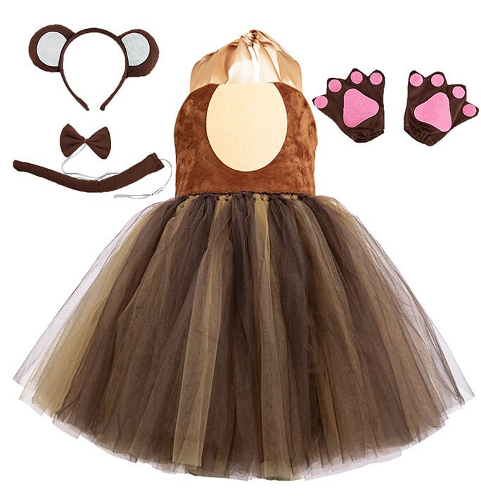 Girls Lively Monkey Inspired Costume