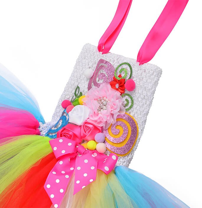 Girls Lollipop Pattern Colorful Costume