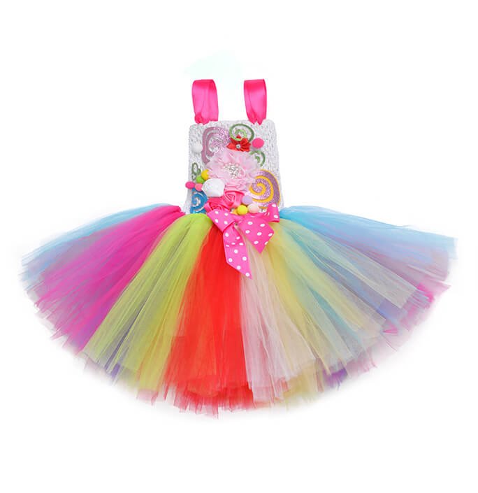 Girls Lollipop Pattern Colorful Costume