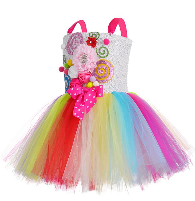 Girls Lollipop Pattern Colorful Costume