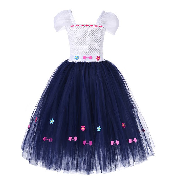 Girls Luisa Flower Pattern Printing Tutu Dress