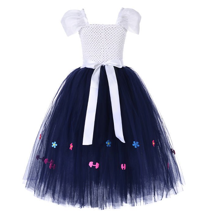 Girls Luisa Flower Pattern Printing Tutu Dress