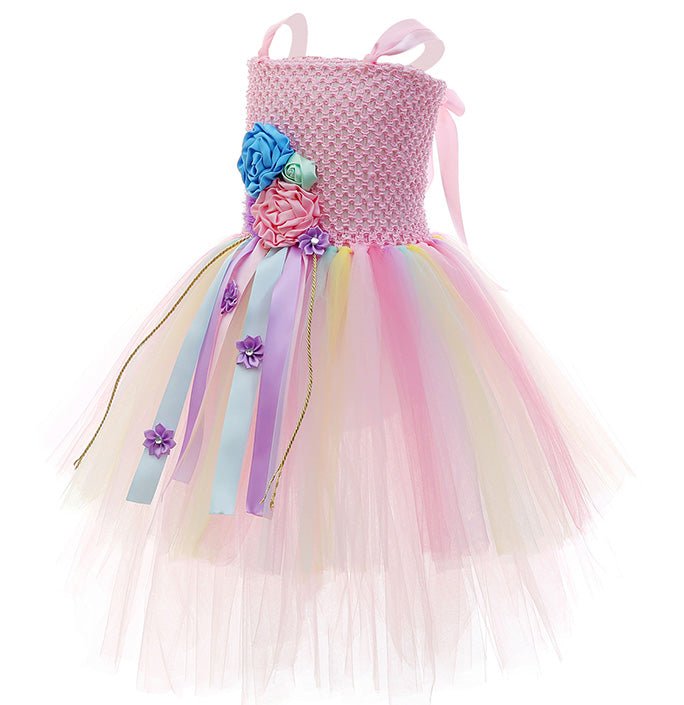 Girls Pink Unicorn Party Costume