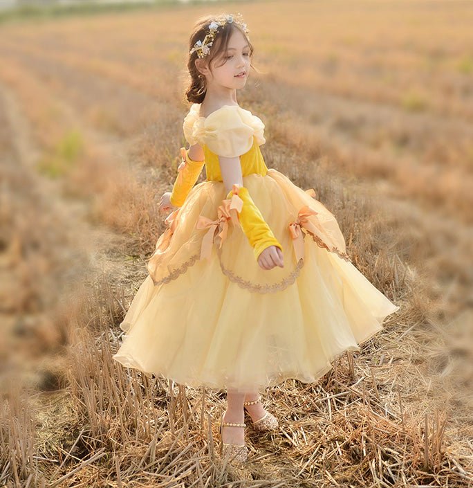 Girls Princess Belle Inspired Costume
