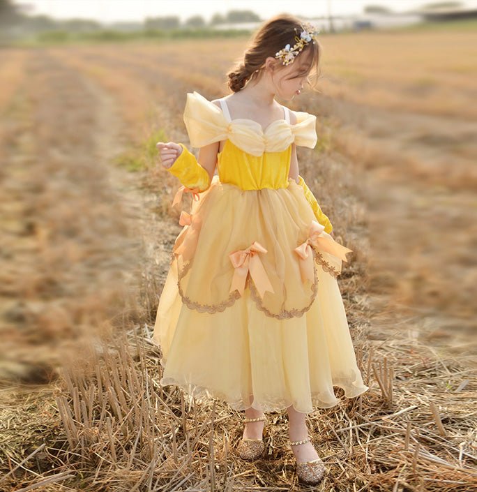 Girls Princess Belle Inspired Costume