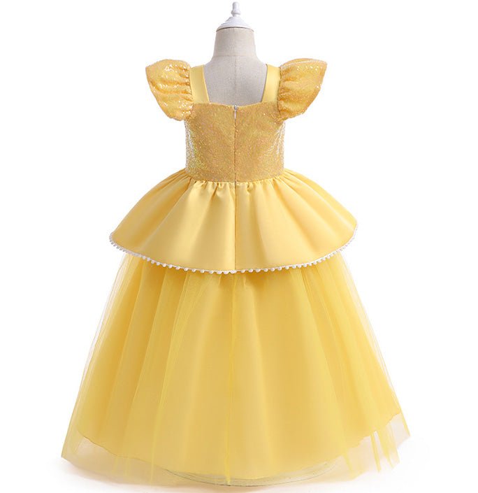 Girls Princess Belle Inspired Tulle Dress