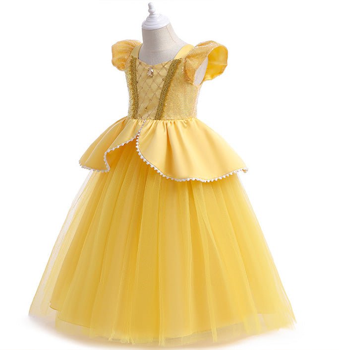 Girls Princess Belle Inspired Tulle Dress