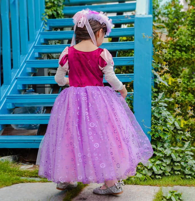 Girls Rapunzel Cosplay Costume