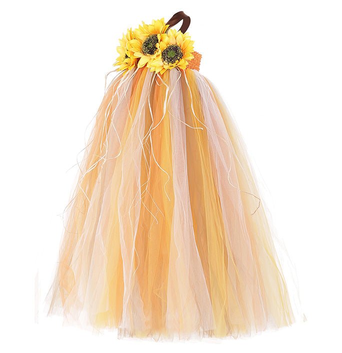 Girls Sunflower Princess Costume Dress