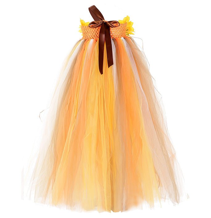 Girls Sunflower Princess Costume Dress