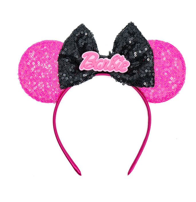 Pink Ears Barbie Alphabet Party Headband