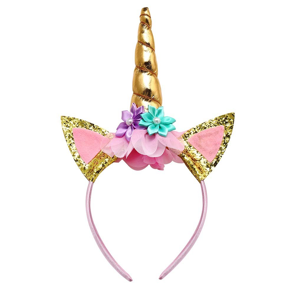 Sequin Unicorn Dress for Girls 1-10Y with Headband