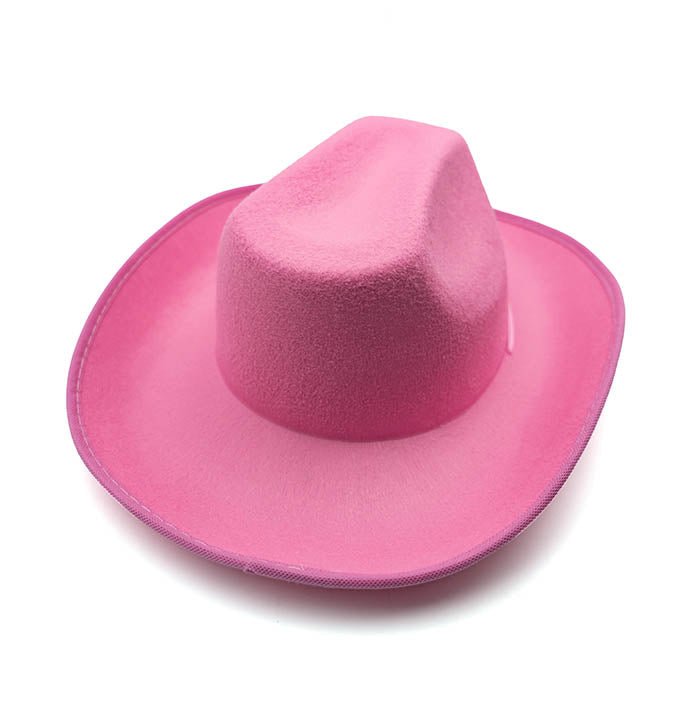 Solid color non-woven cowgirl hat