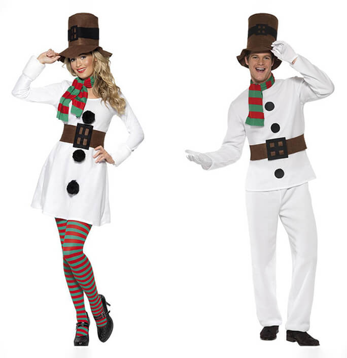 Couple Christmas Snowman Christmas Costume