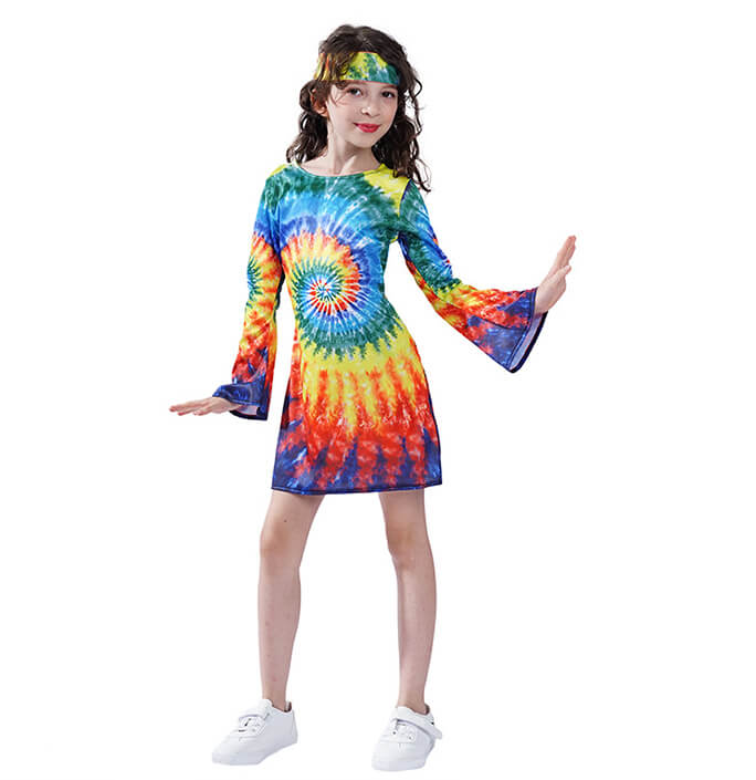 Girls 70's Vintage Rock Disco Dress