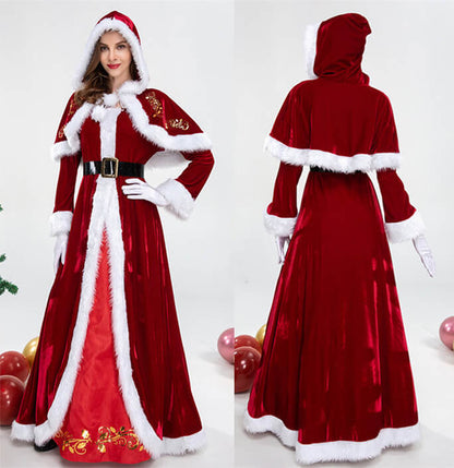 Women's Santa Claus Dress Christmas Queen Costume