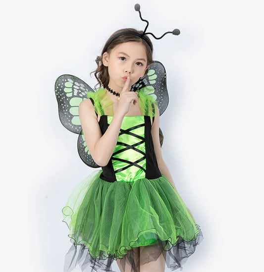 Girls Butterfly Fairy Costume Dress