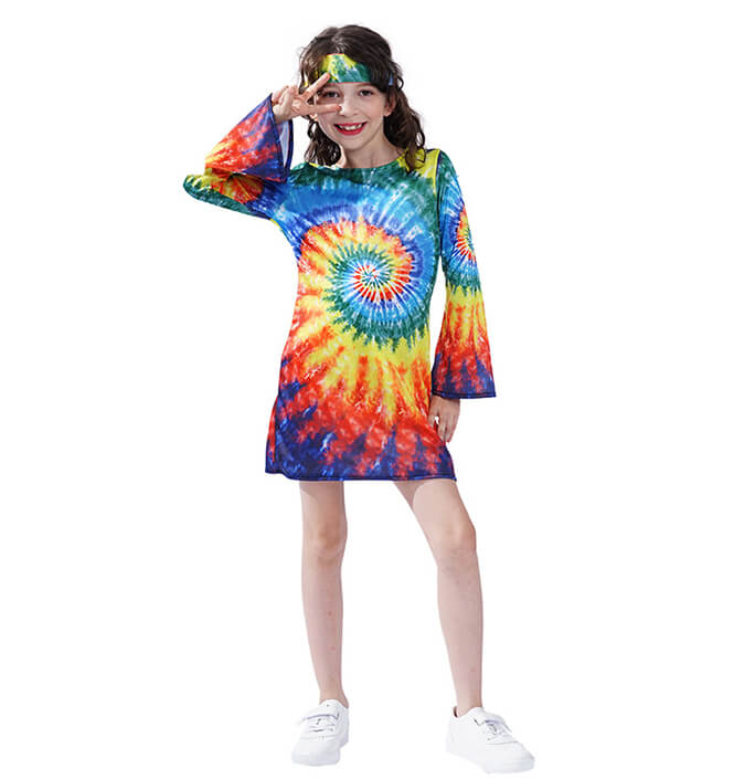 Girls 70's Vintage Rock Disco Dress