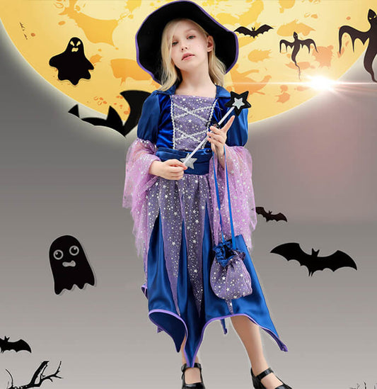 Girls Halloween Cute Witch Dress