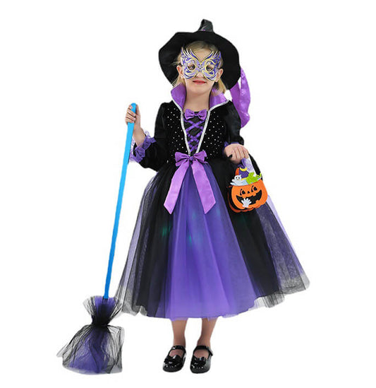 Girls Halloween Magic Witch Dress