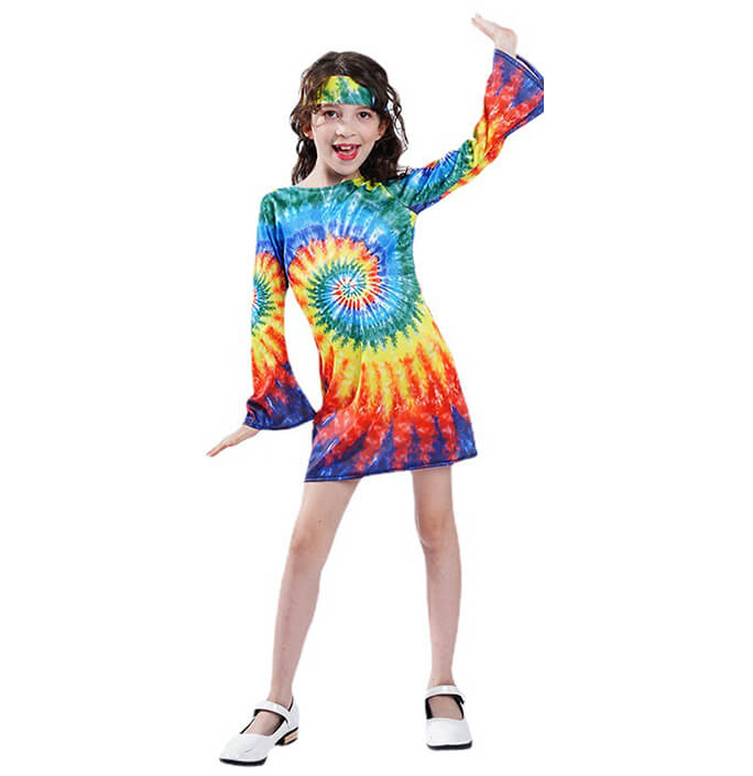 Girls 70's Vintage Rock Disco Dress