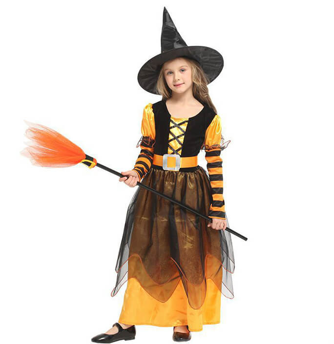 Girls Halloween Witch Dress