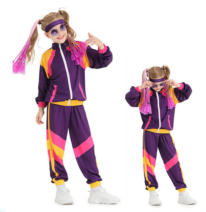 Girls 70's Retro Disco Sportswear