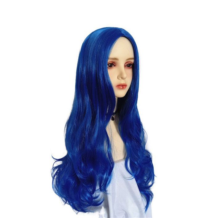 Descendants 3 Kids Blue Mid Part Long Wig