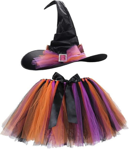 Tutu Dreams Halloween Witch Tutu Outfit for Women Free Size Halloween Party Dress Up