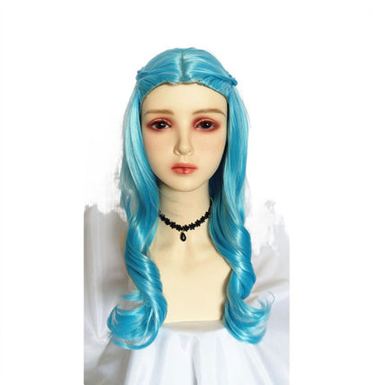 Zombie High School 3 Light Blue Middle Part Children's Wig