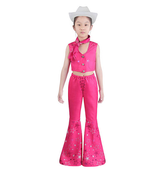 Girls Hot Pink Pant and Vest Set