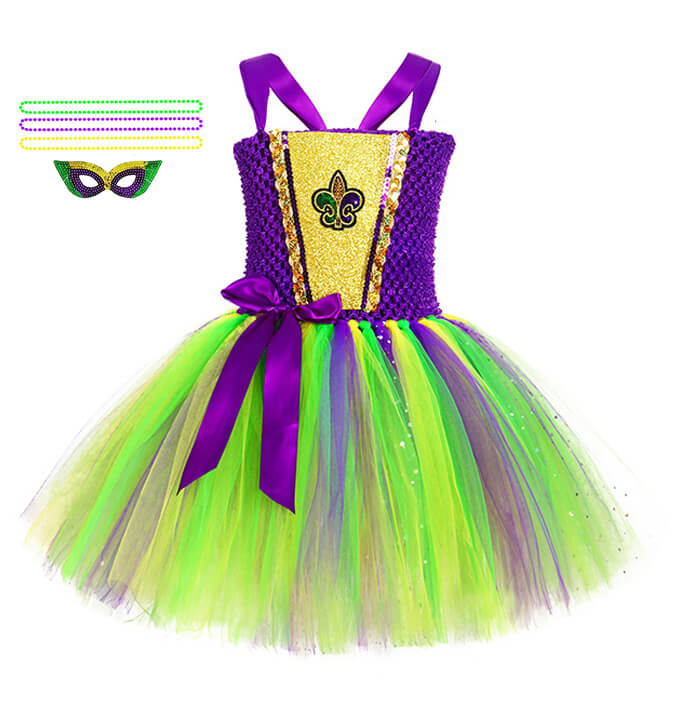 Girls Carnival LED Light Purple Tutu Dress