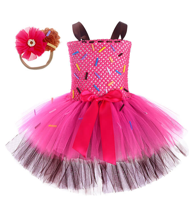 Girls Donut Pink Costume Dress