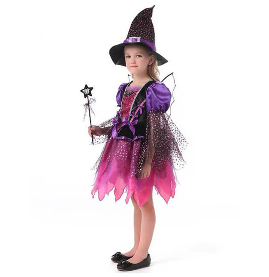 Girls Witch Party Costume Dress