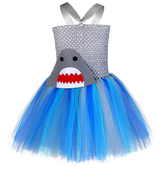 Girls Little Shark Birthday Dress