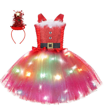 Girl Santa Claus Play Costume Dress