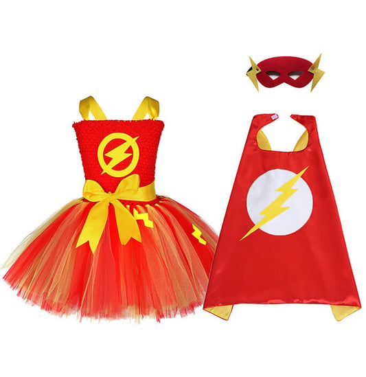 Girls Super Hero Flash Girl Tutu Dress