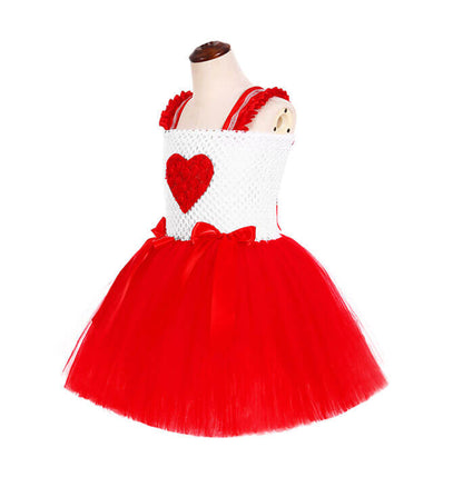 Girls Valentine's Day Red Love LED Light Tutu Dress