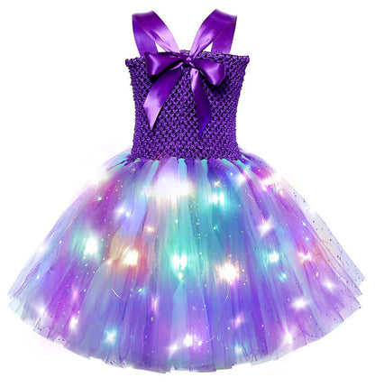 Girls LED Light Mermaid Tutu Dress