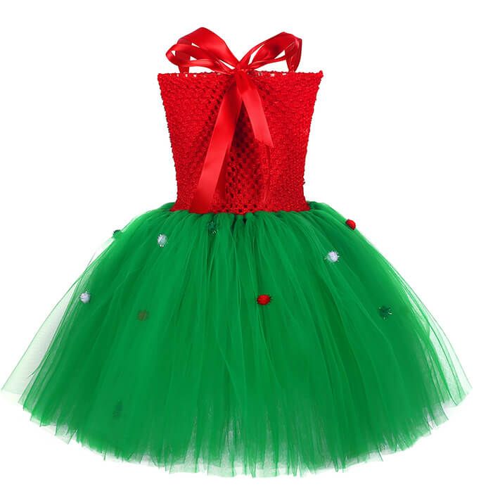 Girls Christmas Tree Party Dress