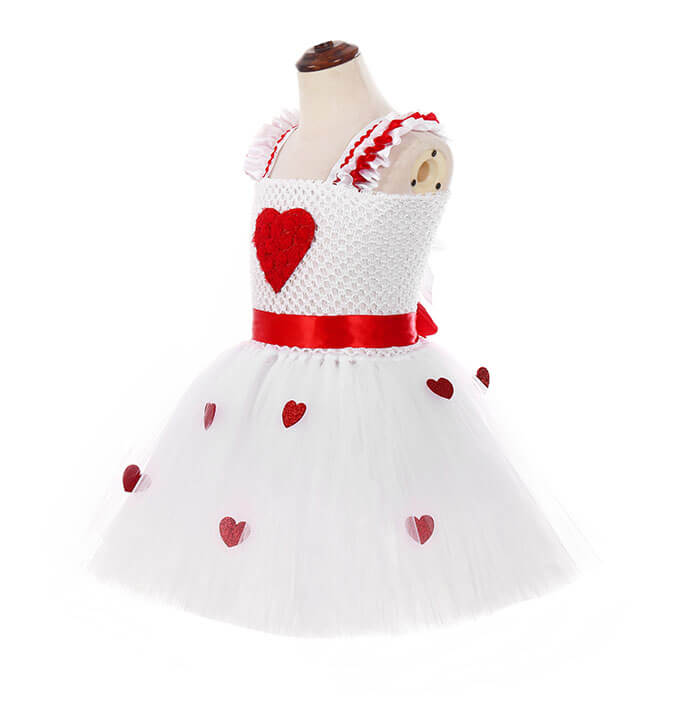 Girls Valentine's Day Love Patch LED Light Tutu Dress