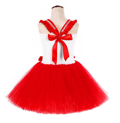 Girls Valentine's Day Red Love LED Light Tutu Dress