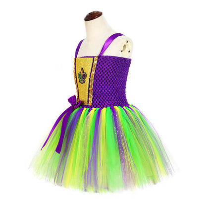 Girls Carnival LED Light Purple Tutu Dress