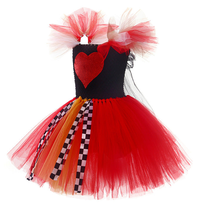 Girls The Red Queen Inspired Tutu Dress