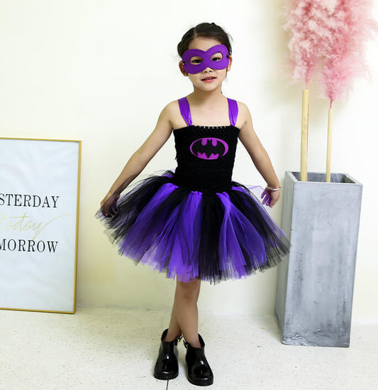 Girls Super Hero Bat Girl Tutu Dress