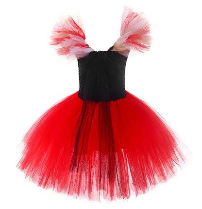 Girls The Red Queen Inspired Tutu Dress