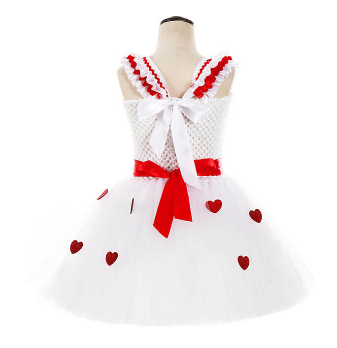 Girls Valentine's Day Love Patch LED Light Tutu Dress