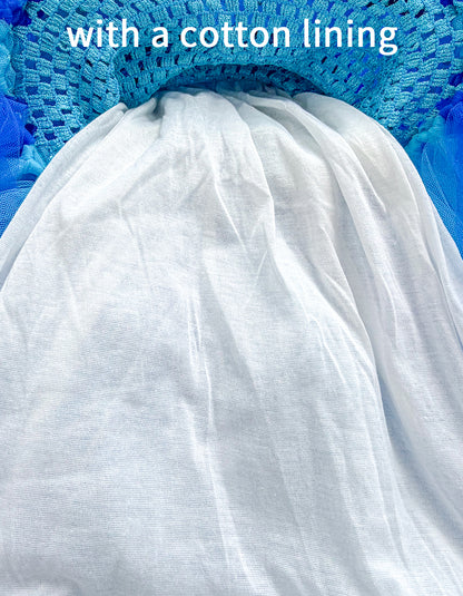 Tutu Dreams Blue Tiger Animal Costumes for Kids Girls 3-12Y Halloween Cosplay Birthday Party Dress